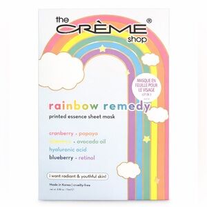 NWT - Korean Skincare Rainbow Remedy Face Masks Set of 3